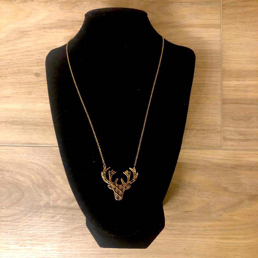 Gold Plated Deer Necklace 15$